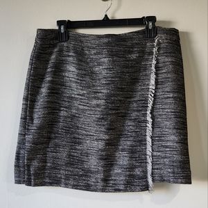 Loft lined faux-wrap mini skirt